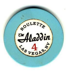 Aladdin Casino Roulette 4 lt. blue (1990s) Chip - Spinettis Gaming - 1