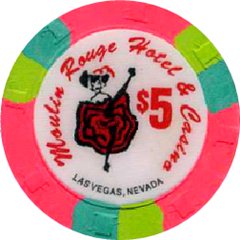 Moulin Rouge Casino Las Vegas Nevada $5 Chip 1993