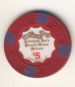 Artichoke Joes Casino Peanut house Saloon $5 Chip - Spinettis Gaming - 2