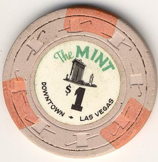 The Mint Casino Las Vegas $1 (beige) chip circulated - Spinettis Gaming