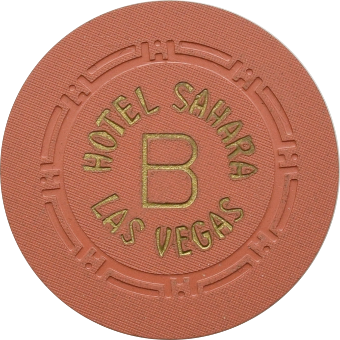 Sahara Casino Las Vegas Nevada Orange Roulette B Chip 1950s