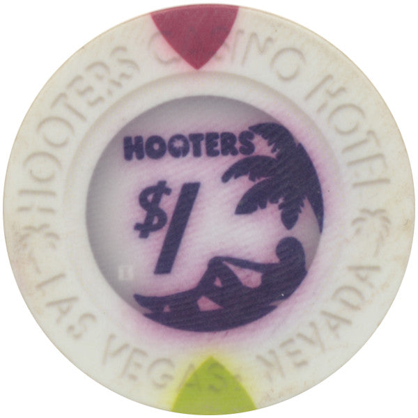 Hooters (Ceramic Chip), Las Vegas NV $1 Casino Chip - Spinettis Gaming - 2