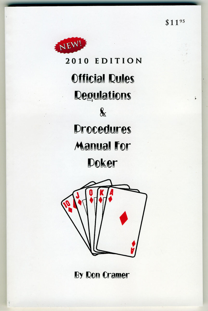 Official Rules Regulations & Procedures Manual For Poker 2010 Edition - Spinettis Gaming - 1
