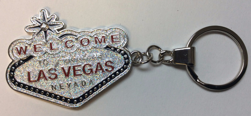 Key Chain Glitter with Las Vegas Sign - Black or Pink - Spinettis Gaming - 2