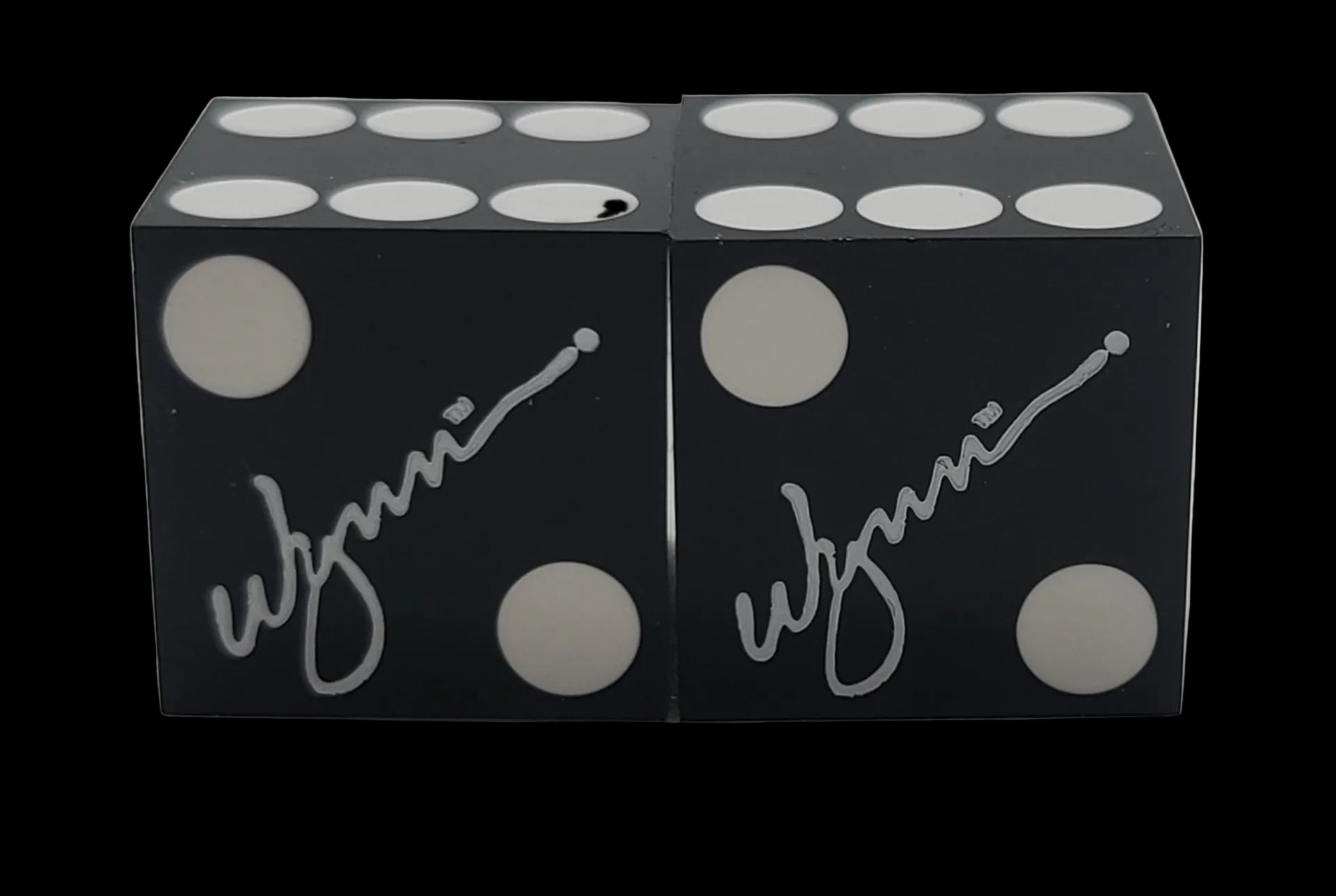 Wynn Hotel and Casino Las Vegas Nevada Black Dice Pair Matching Logos