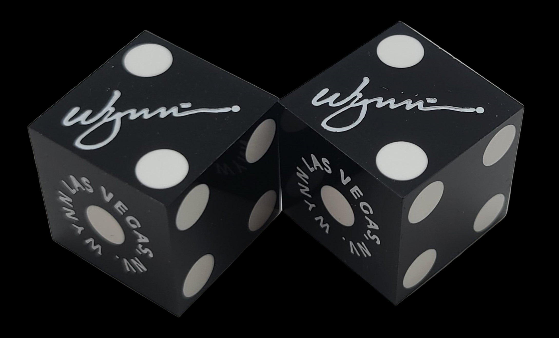 Wynn Hotel and Casino Las Vegas Nevada Black Dice Pair Matching Logos