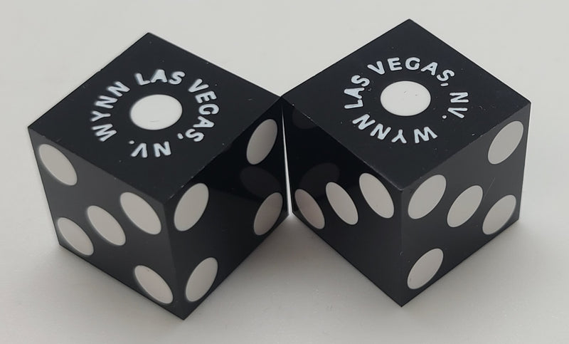 Wynn Hotel and Casino Las Vegas Nevada Black Dice Pair Matching Logos