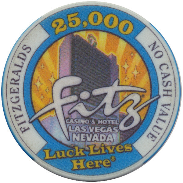 Fitzgeralds Casino Las Vegas 25,000 NCV (The Fitz Poker Room) Tournament Chip - Spinettis Gaming - 3