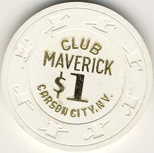 Club Maverick $1 (white) chip - Spinettis Gaming - 2