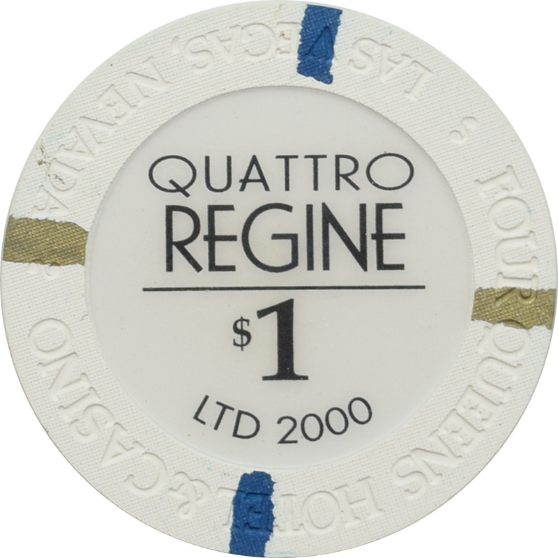 Four Queens Casino Las Vegas Nevada $1 Quattro Regine Chip 2001