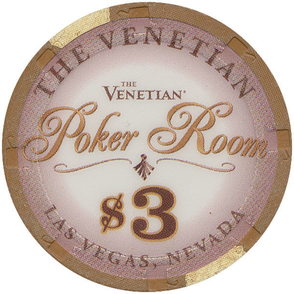 The Venetian Casino Las Vegas $3 (Poker Room) Chip - Spinettis Gaming