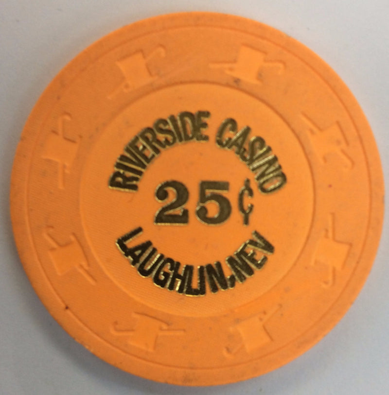 Riverside Casino Laughlin 25cent (orange) chip - Spinettis Gaming