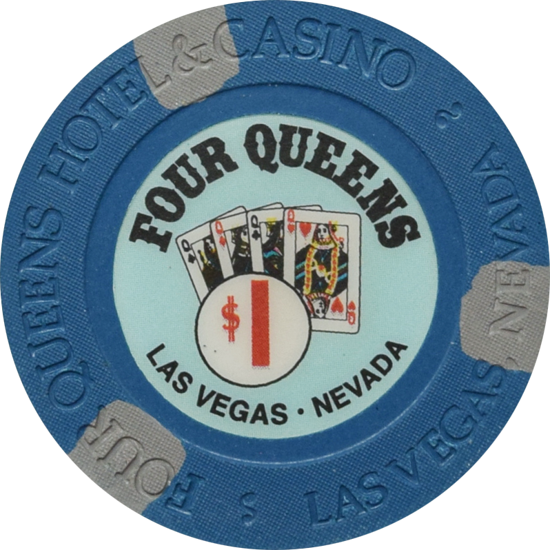 Four Queens Casino Las Vegas Nevada $1 House Mold Chip 2001