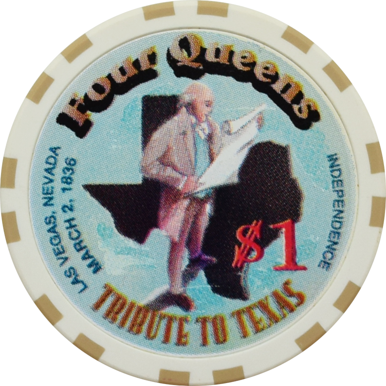 Four Queens Casino Las Vegas Nevada $1 Tribute To Texas Chip 1995