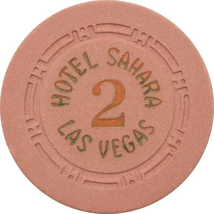 Sahara Casino Las Vegas Nevada Pink Roulette 1 Chip 1950s