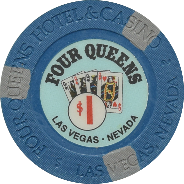 Four Queens Casino Las Vegas Nevada $1 House Mold Chip 2001