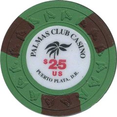 Palmas Club Casino $25 Chip Puerto Plata, Dominican Republic