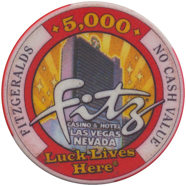 Fitzgeralds Casino Las Vegas 5,000 NCV (The Fitz Poker Room) Tournament Chip - Spinettis Gaming - 3