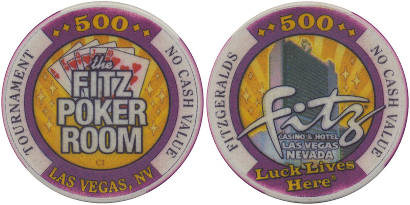 Fitzgeralds Casino Las Vegas 500 NCV (The Fitz Poker Room) Tournament Chip - Spinettis Gaming - 1