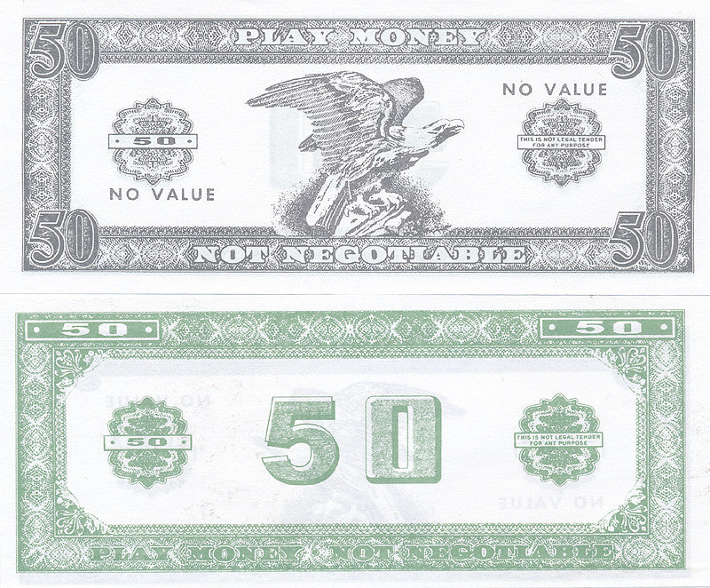 Phony Money Bills (50 pieces) in Different Denominations - Spinettis Gaming - 7