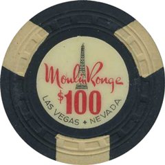 Moulin Rouge Casino Las Vegas Nevada $100 Eiffel Tower Chip 1955