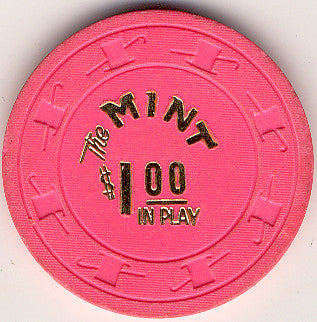 The Mint $1 (bright-pink) chip - Spinettis Gaming - 2