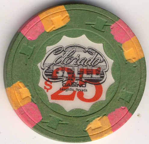 Colorado Belle $25 (green 1980) Chip - Spinettis Gaming - 1