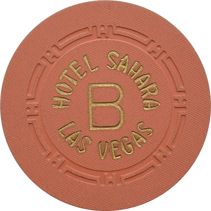 Sahara Casino Las Vegas Nevada Orange Roulette B Chip 1950s