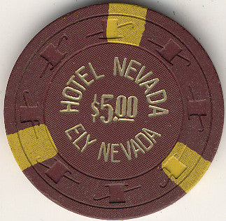 Hotel Nevada $5 (brown) chip - Spinettis Gaming - 2