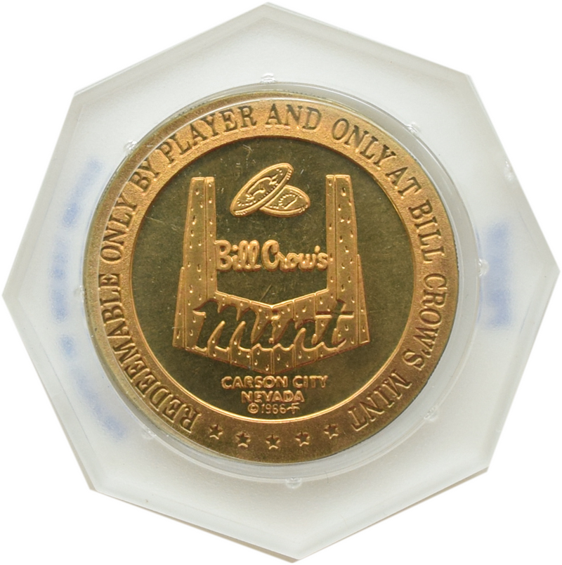 Bill Crow's Mint Casino Carson City Nevada $1 Franklin Mint Proof Token 1965