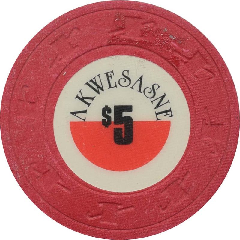 Akwesasne Mohawk Casino Hogansburg New York $5 Chip