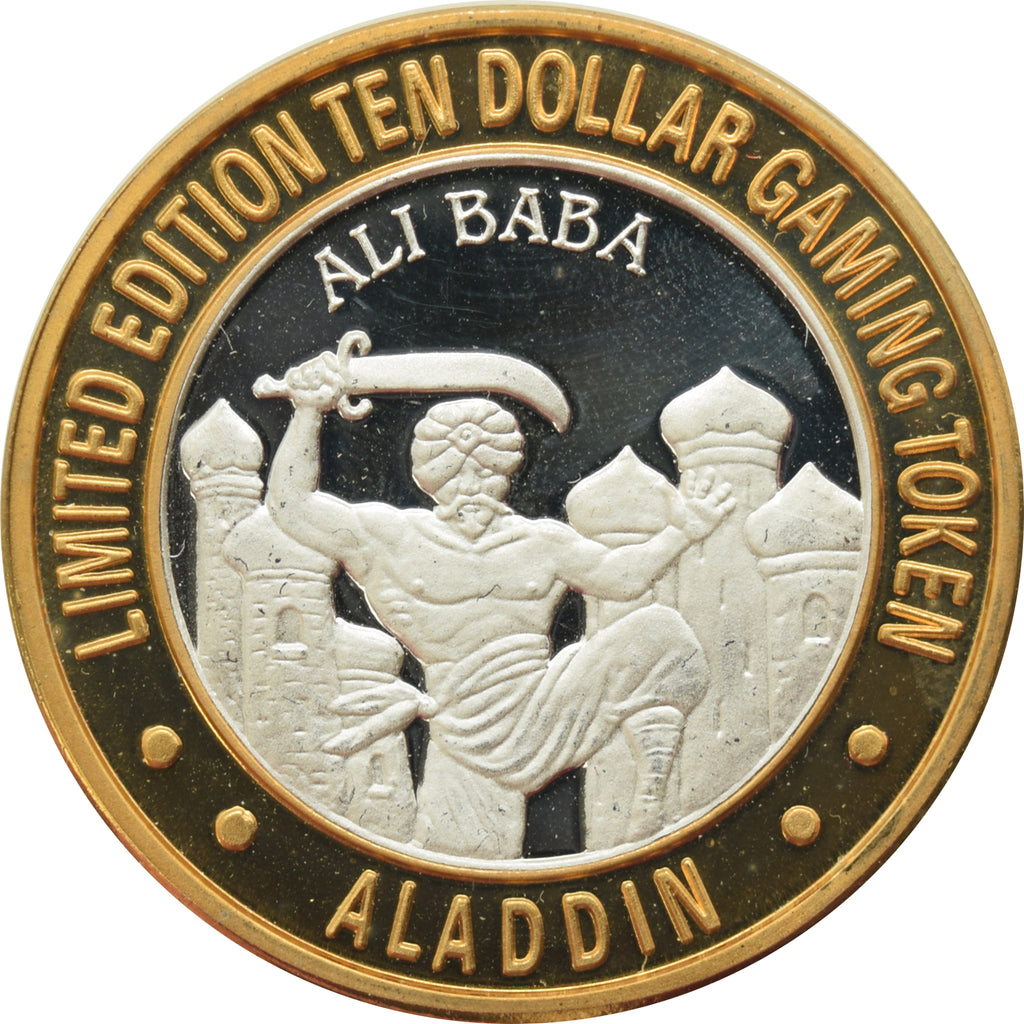 Ali Baba Hotel And Casino Las Vegas Aladdin Casino Las Vegas "Ali Baba" $10 Silver Strike .999 Fine Silver
