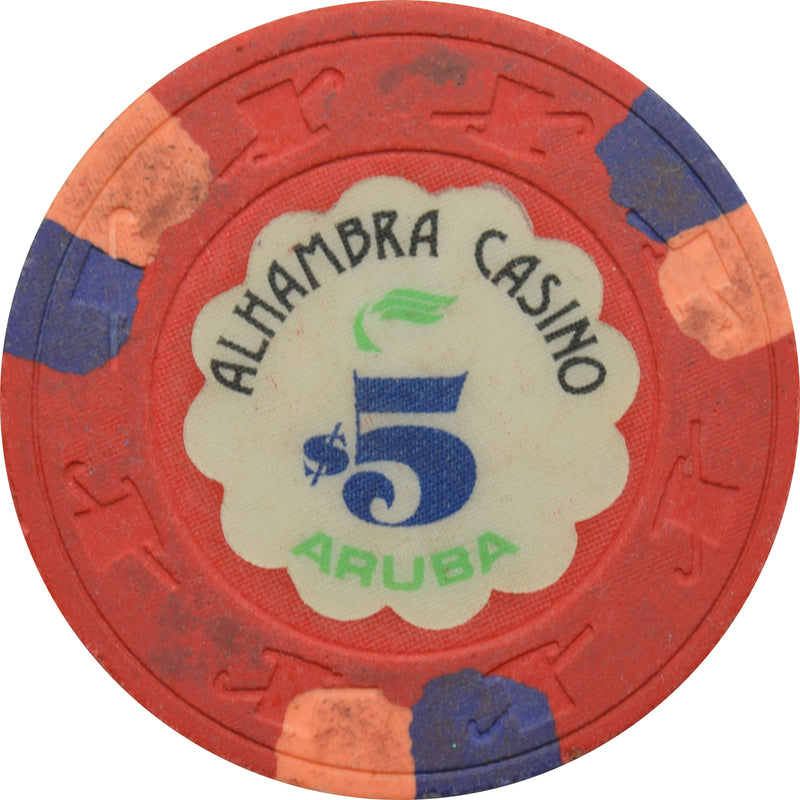 Alhambra Casino Oranjestad Aruba $5 Chip