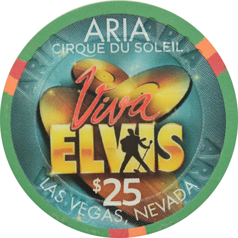 Aria Resort & Casino Las Vegas Nevada $25 Cirque Du Soleil Viva Elvis Chip 2009