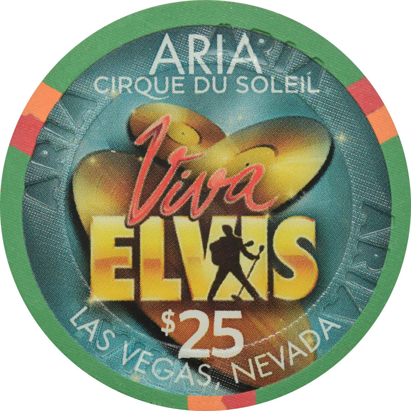 Aria Resort & Casino Las Vegas Nevada $25 Cirque Du Soleil Viva Elvis Chip 2009