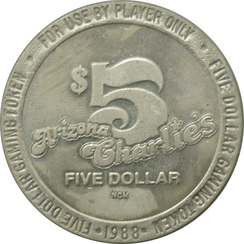 Arizona Charlie's Decatur (West) Casino Las Vegas Nevada $5 Token 1988