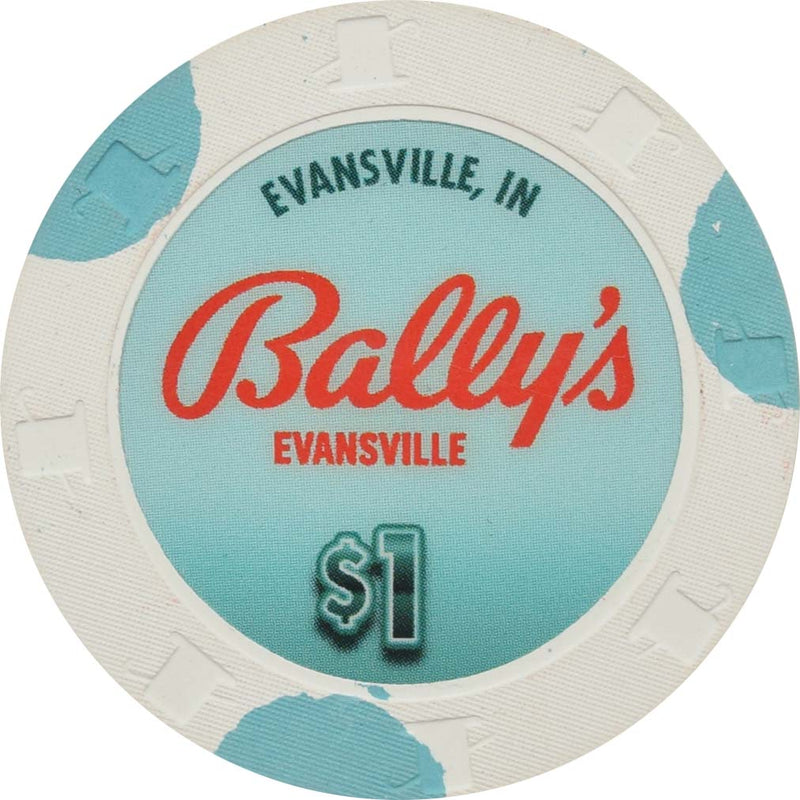 Bally's Evansville Casino Evansville Indiana $1 Chip