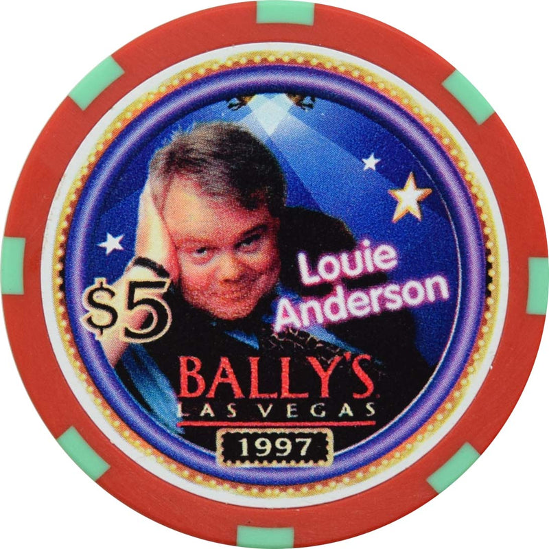 Bally's Casino Las Vegas Nevada $5 Louie Anderson Chip 1997