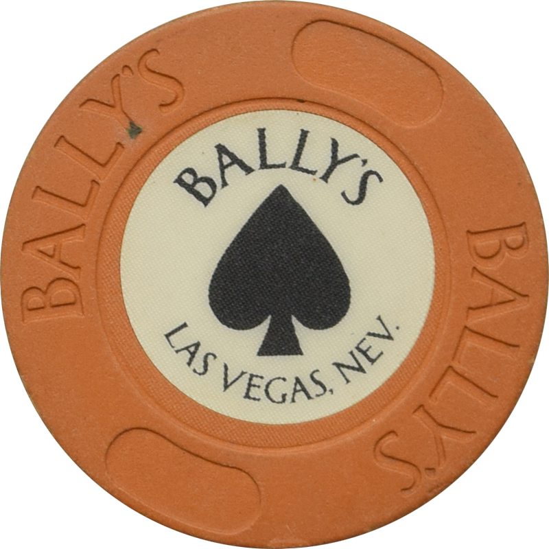 Ballys Casino Las Vegas Nevada Gold Spade Roulette Chip 1986