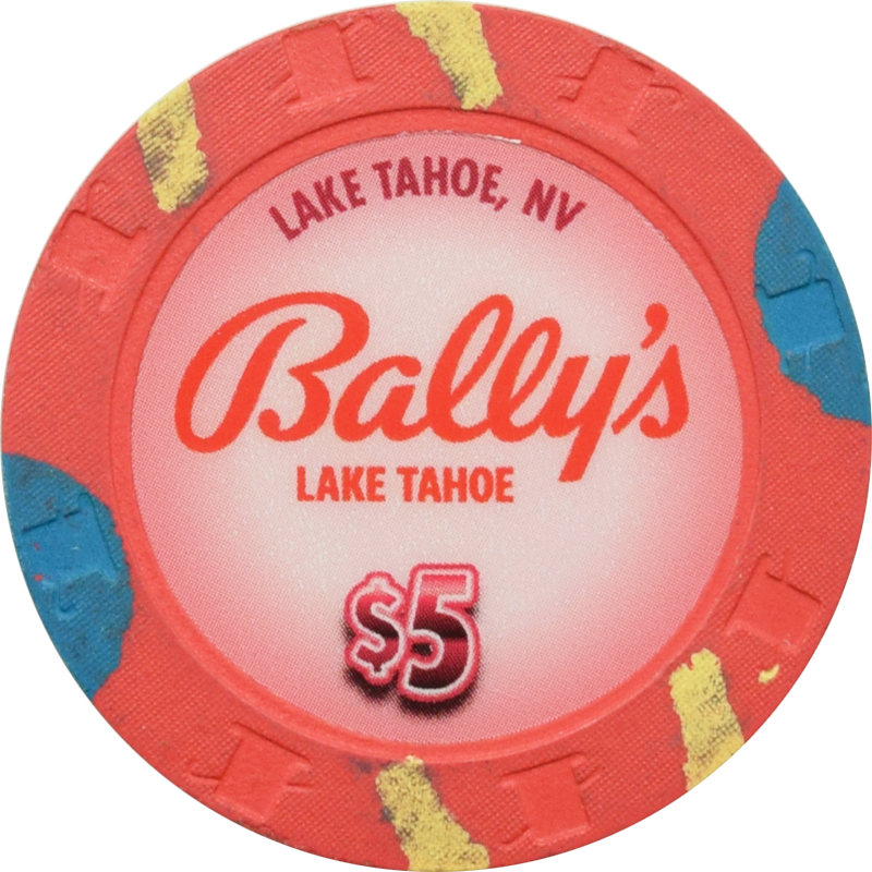 Bally's Lake Tahoe Casino Resort Lake Tahoe Nevada $5 Chip 2021