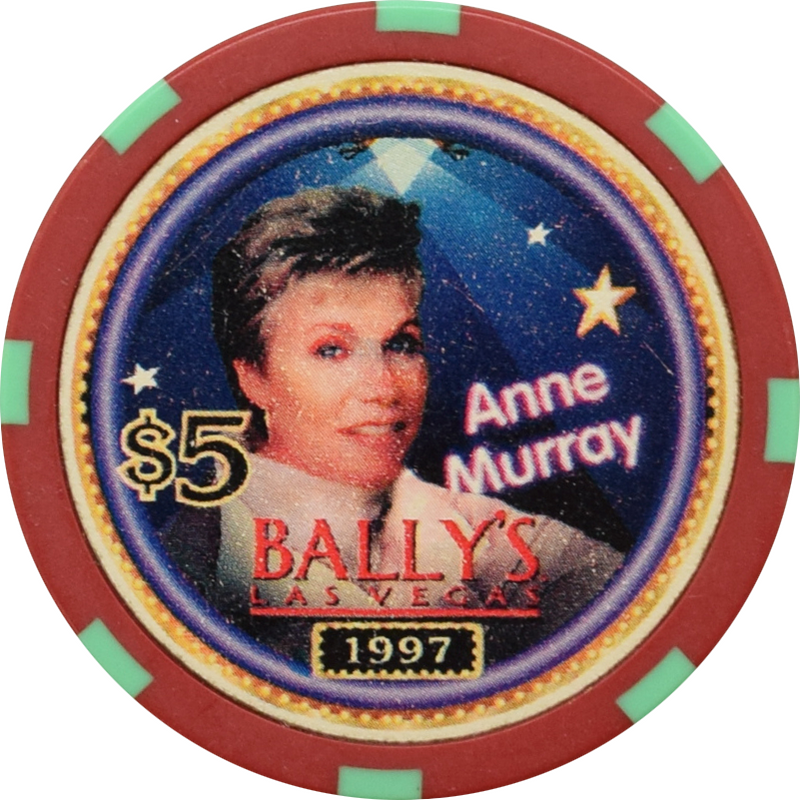 Bally's Casino Las Vegas Nevada $5 Anne Murray Chip 1997