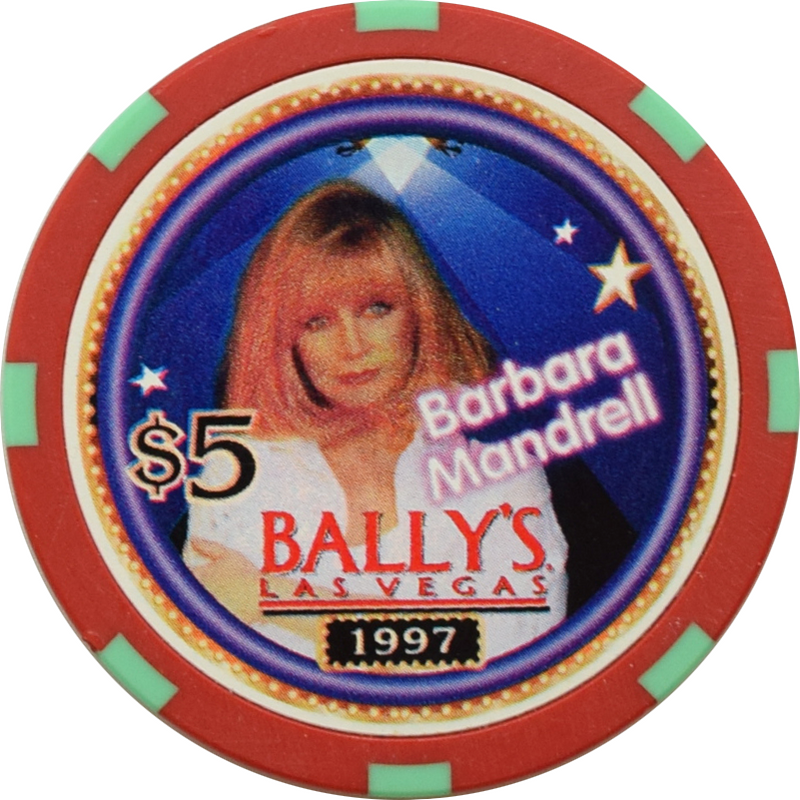 Bally's Casino Las Vegas Nevada $5 Barbara Mandrell Chip 1997