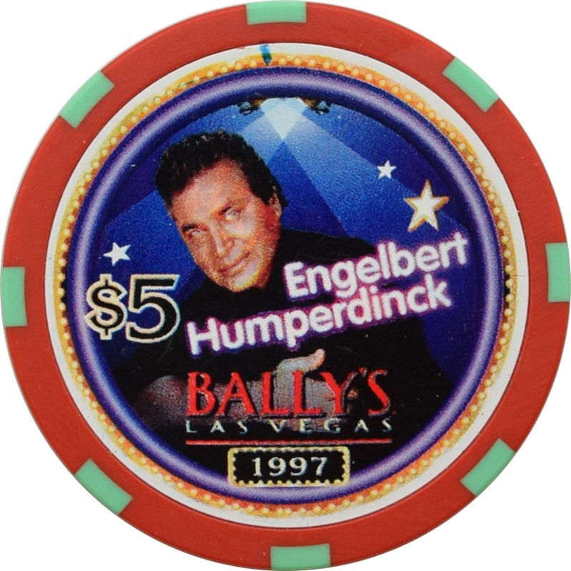 Bally's Casino Las Vegas Nevada $5 Engelbert Humperdinck Chip 1997