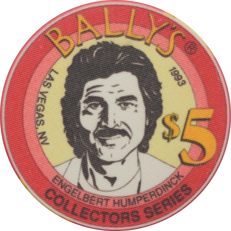 Bally's Casino Las Vegas Nevada $5 Engelbert Humperdinck Chip 1993