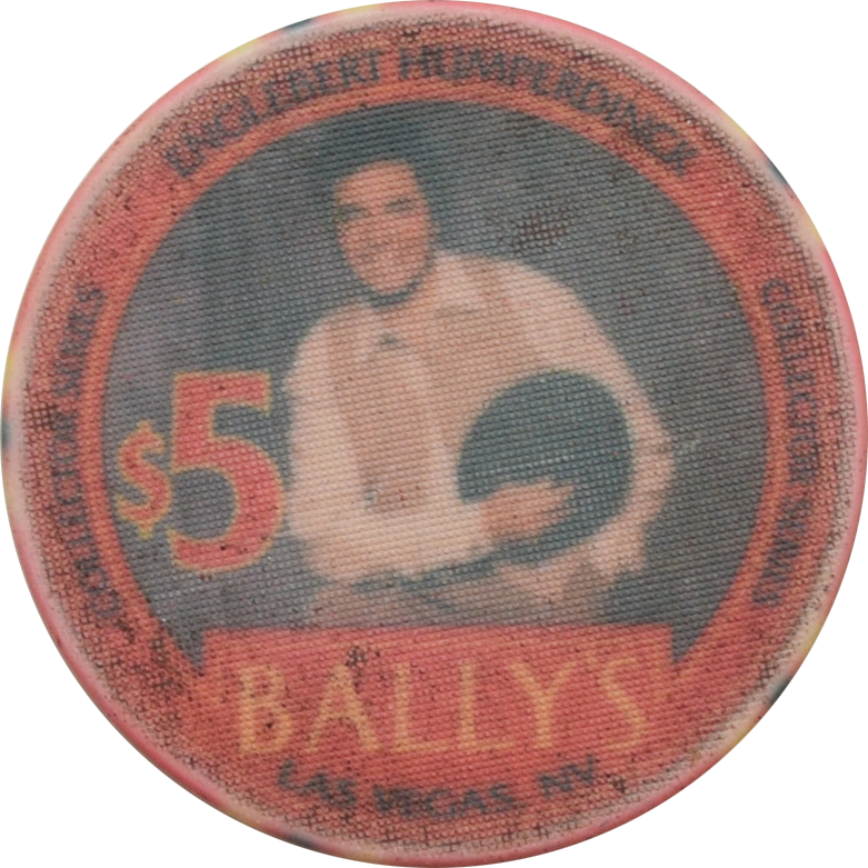 Bally's Casino Las Vegas Nevada $5 Engelbert Humperdinck Chip 1995