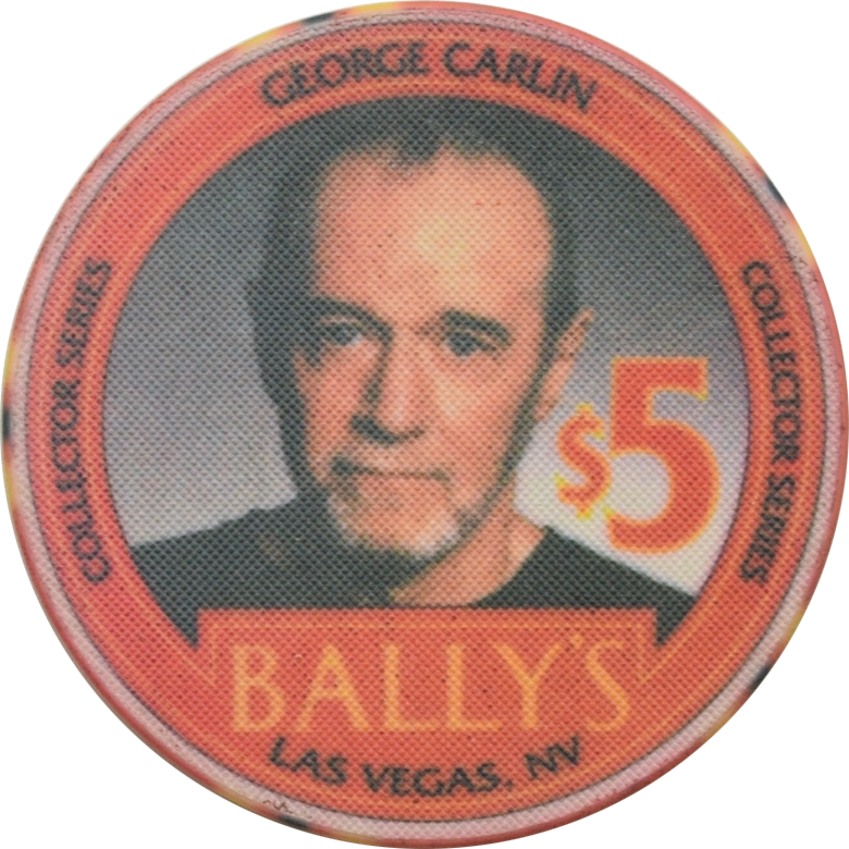 Bally's Casino Las Vegas Nevada $5 George Carlin Chip 1995