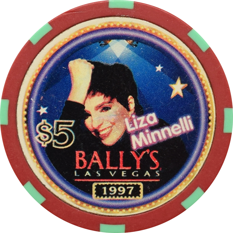 Bally's Casino Las Vegas Nevada $5 Liza Minnelli Chip 1997