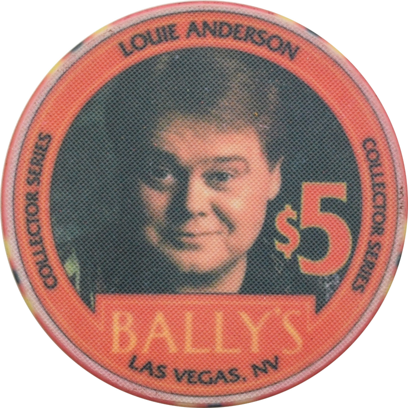 Bally's Casino Las Vegas Nevada $5 Louie Anderson Chip 1995