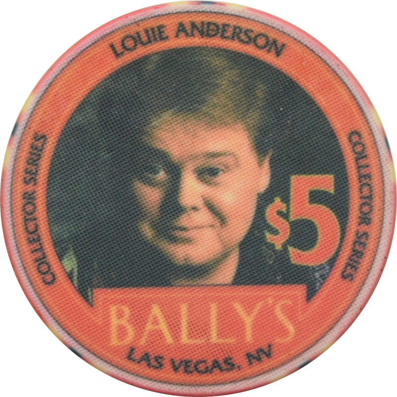 Bally's Casino Las Vegas Nevada $5 Louie Anderson Chip 1995