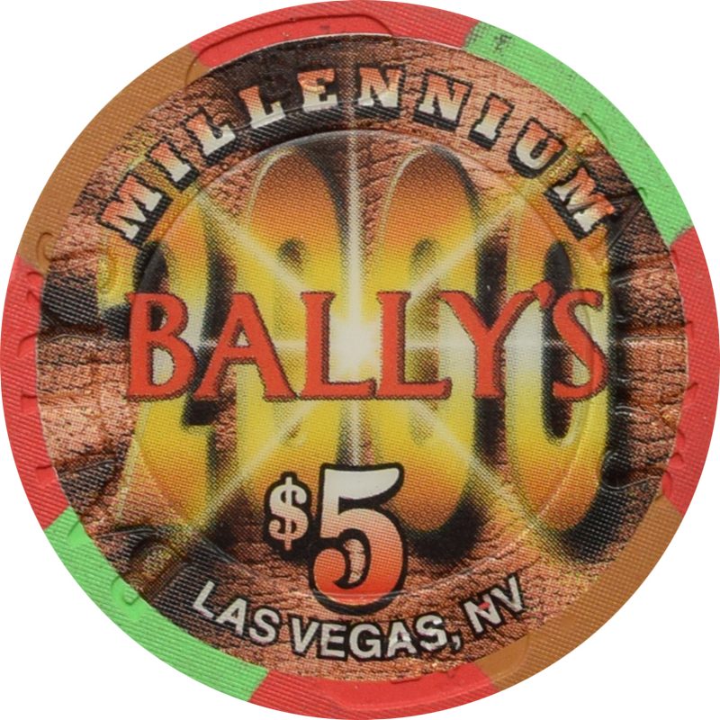 Bally's Casino Las Vegas Nevada $5 Millennium Chip 1999